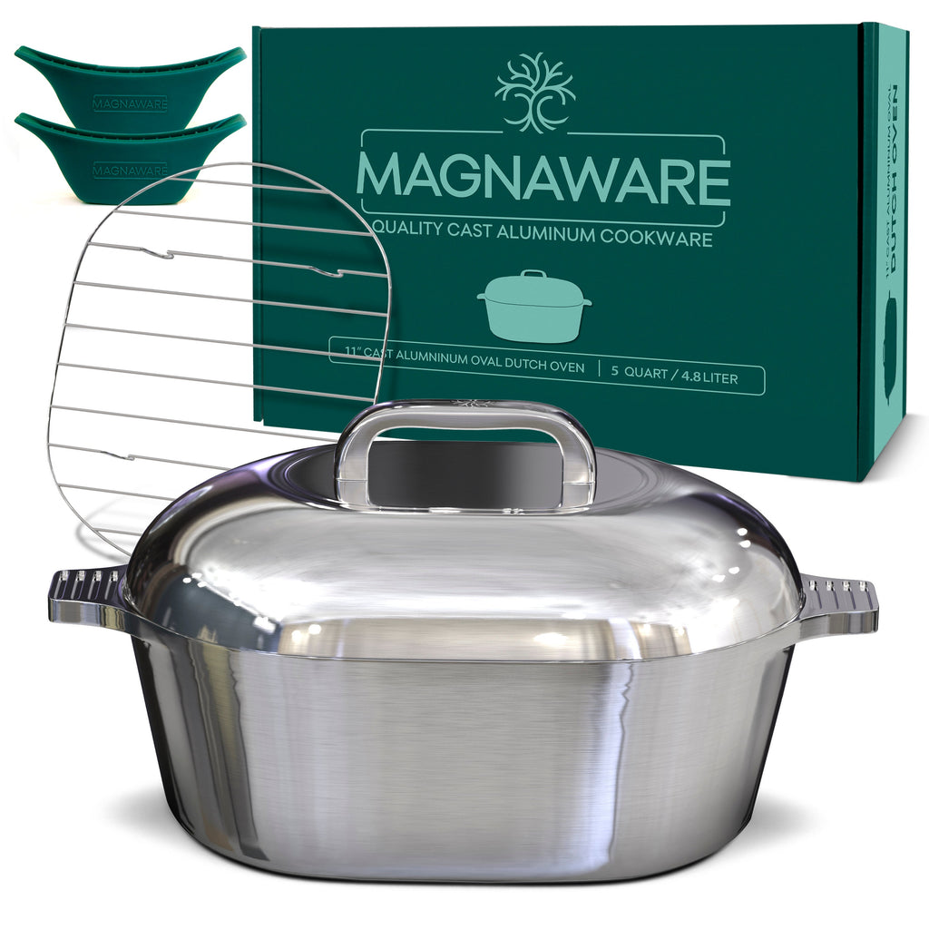 MAGNAWARE Oval Dutch Oven with Lid - 5 Quart (11 Inch)