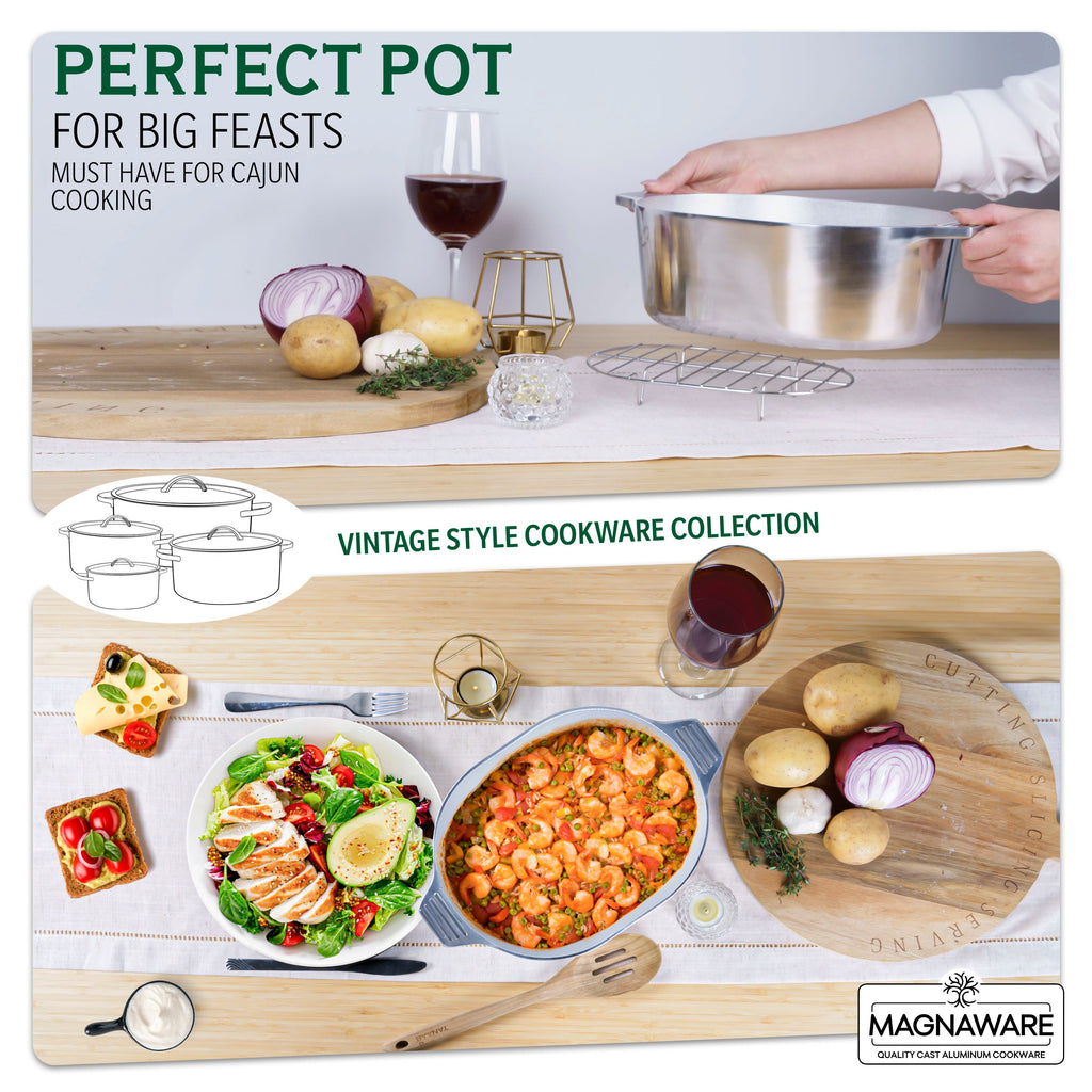 MAGNAWARE Oval Dutch Oven with Lid - 5 Quart (11 Inch)