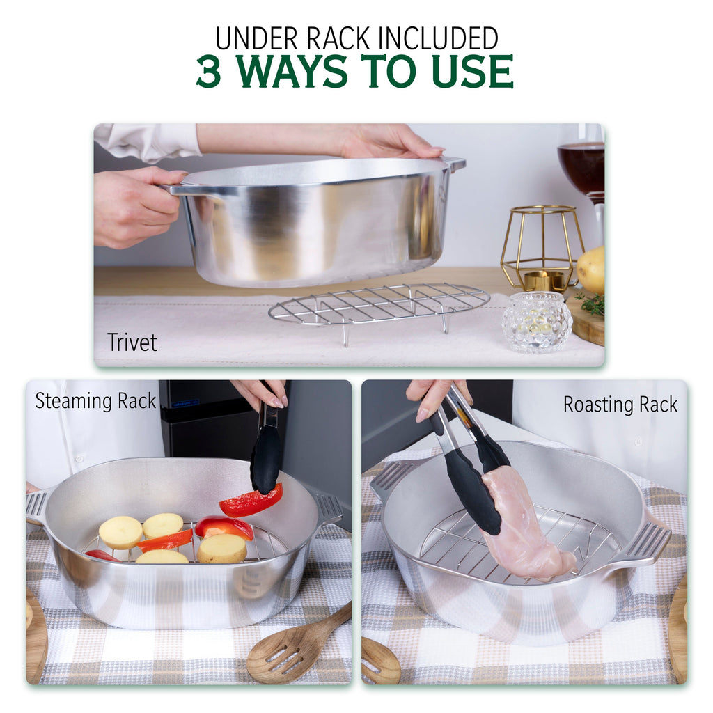 MAGNAWARE Oval Dutch Oven with Lid - 5 Quart (11 Inch)