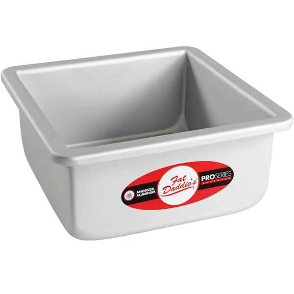 FAT DADDIO Square Aluminum Pans, 14/16-Gauge Hard Anodized Aluminum, Galvanized Steel, Choose from 30 Sizes