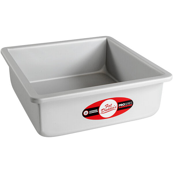 FAT DADDIO Square Aluminum Pans, 14/16-Gauge Hard Anodized Aluminum, Galvanized Steel, Choose from 30 Sizes