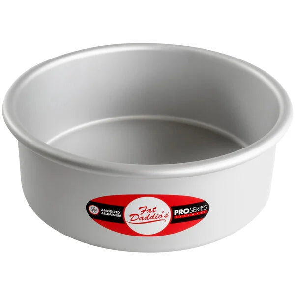 FAT DADDIO Round Aluminum Pans, 16-Gauge Hard Anodized Aluminum, Galvanized Steel 2" high and up to 18" Diameter