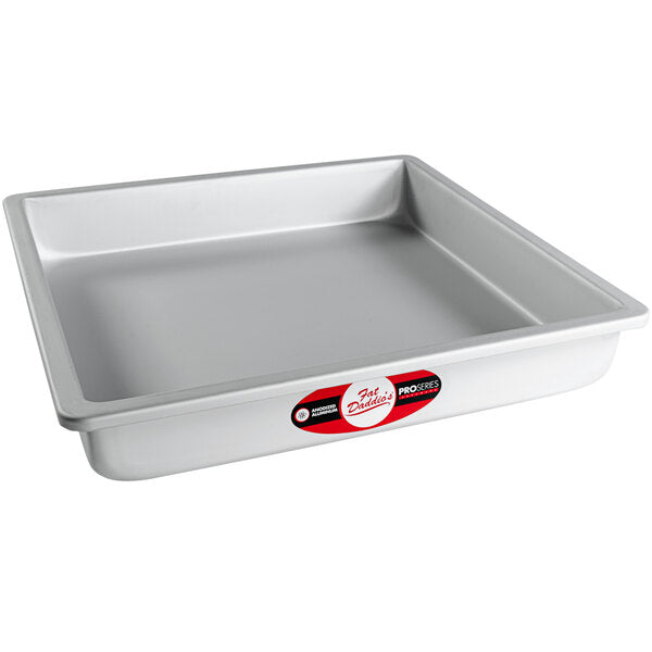 FAT DADDIO Square Aluminum Pans, 14/16-Gauge Hard Anodized Aluminum, Galvanized Steel, Choose from 30 Sizes