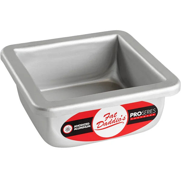 FAT DADDIO Square Aluminum Pans, 14/16-Gauge Hard Anodized Aluminum, Galvanized Steel, Choose from 30 Sizes