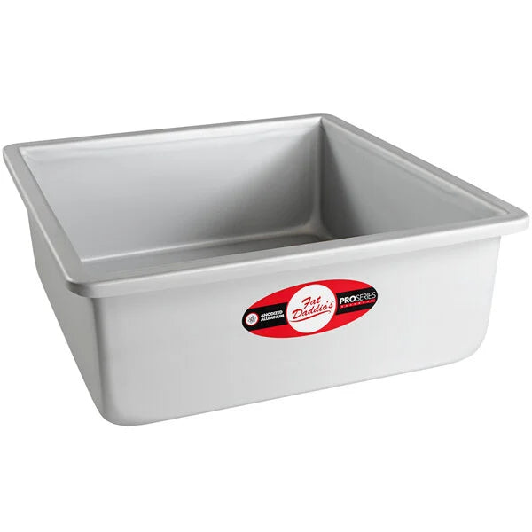 FAT DADDIO Square Aluminum Pans, 14/16-Gauge Hard Anodized Aluminum, Galvanized Steel, Choose from 30 Sizes