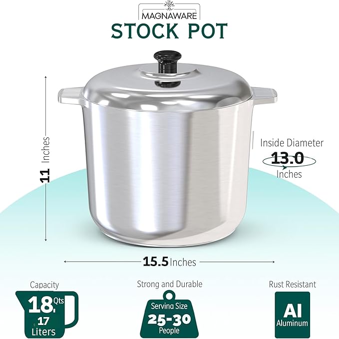 MAGNAWARE Stock Pot w Lid 18QT