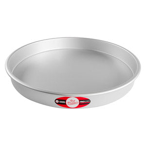 FAT DADDIO Round Aluminum Pans, 16-Gauge Hard Anodized Aluminum, Galvanized Steel 2" high and up to 18" Diameter
