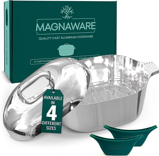 MAGNAWARE Oval Dutch Oven with Lid - 5 Quart (11 Inch)