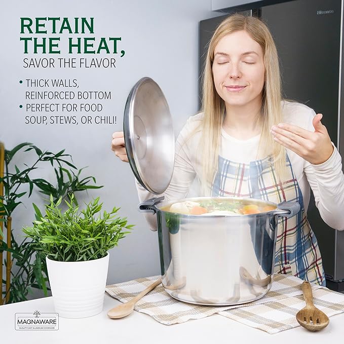 MAGNAWARE Stock Pot with Lid 10 Quarts