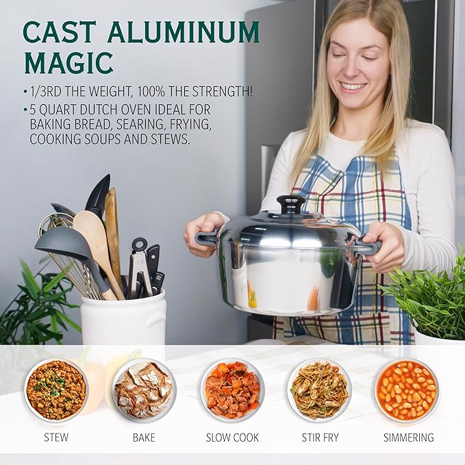 MAGNAWARE 5 Quarts Round Dutch Oven with Lid