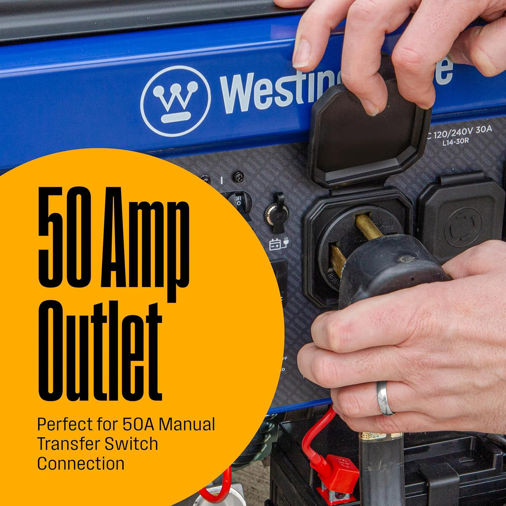 Westinghouse 12500 Watt Dual Fuel Home Backup Portable Generator, Remote Electric Start, Transfer Sw