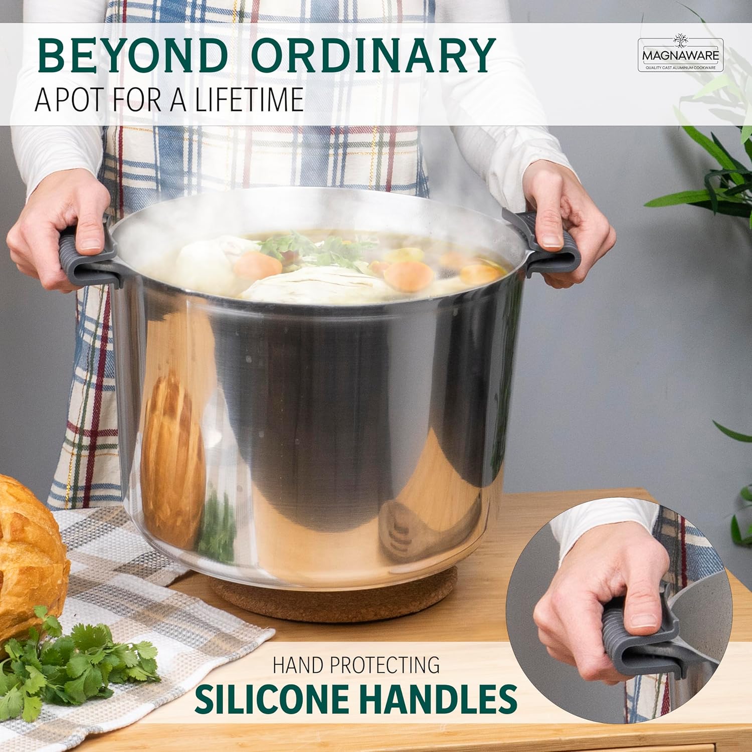 MAGNAWARE Stock Pot w Lid 18QT