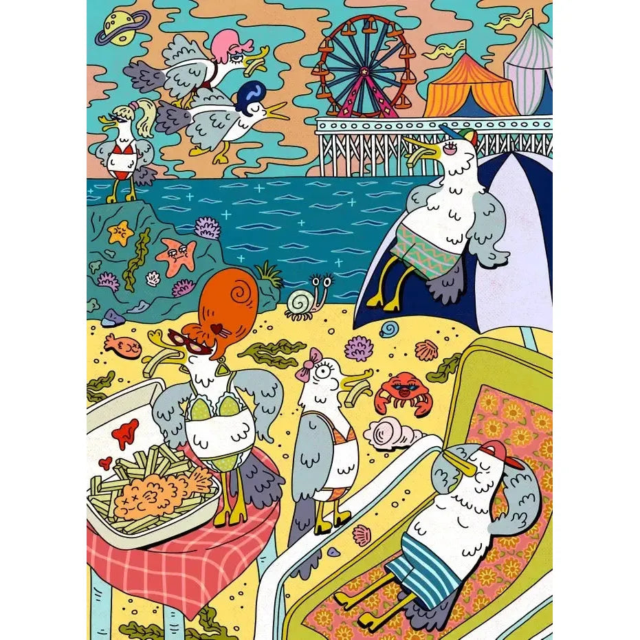 Gull Trouble 1000 Piece Jigsaw Puzzle Birdie