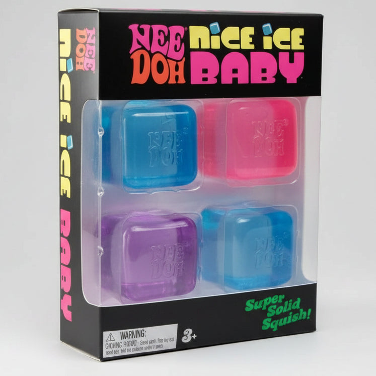 SQUISHIES!! Schylling Nee-Doh Gum Drop Super Solid Squish: Nice Ice Baby 4-Pack