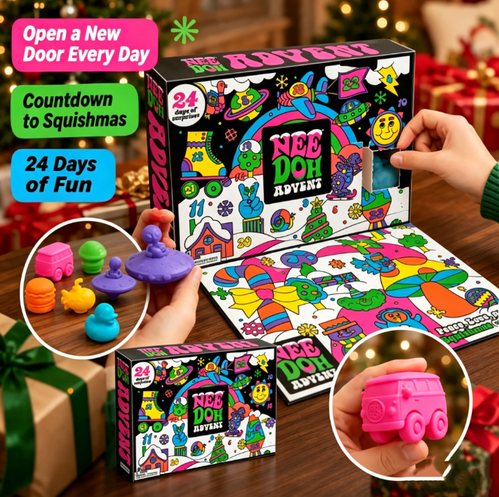 SQUISHIES! Schylling Nee-Doh 2026 Christmas Squishmas Advent Calendar