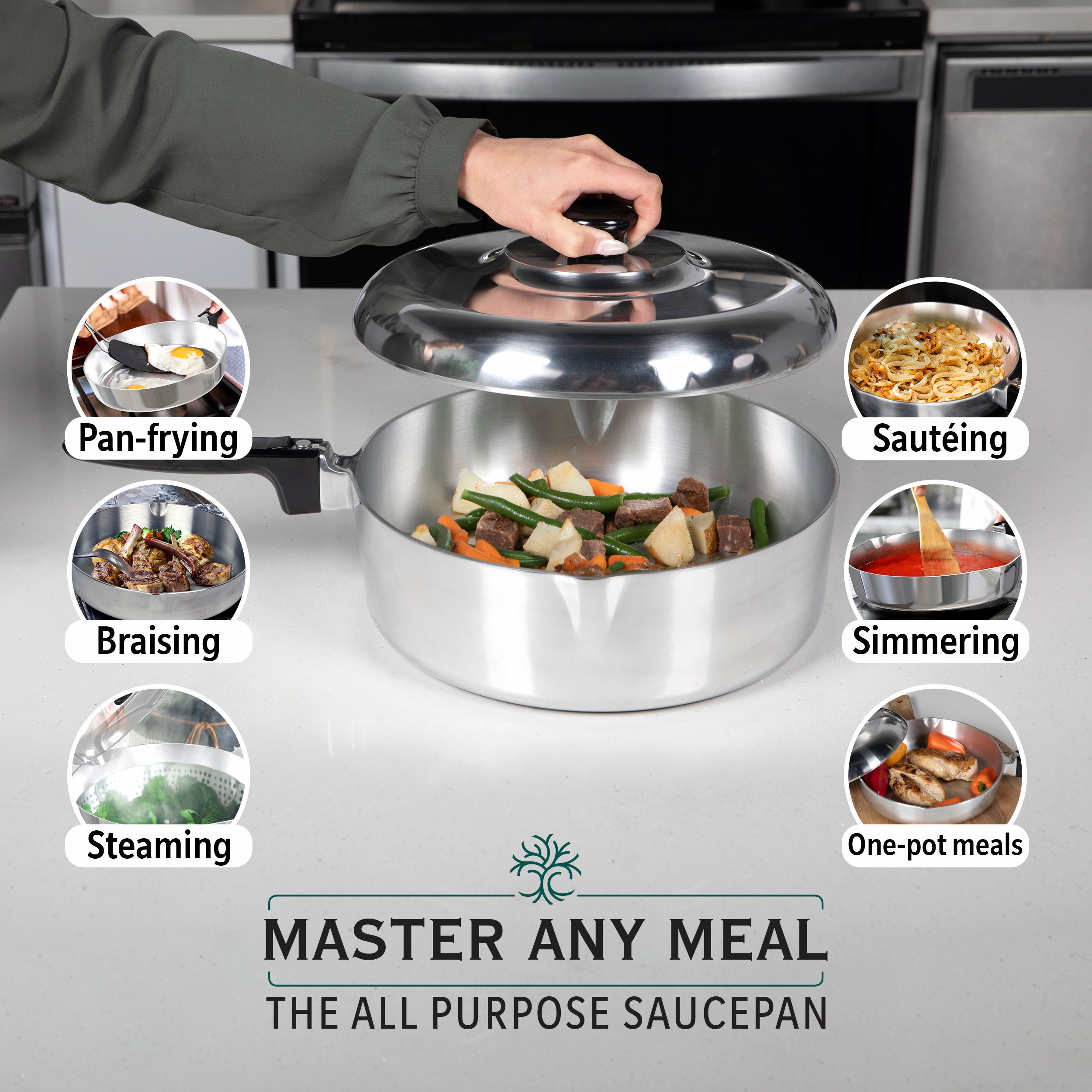 MAGNAWARE 12 Inch Sauté Pan with Lid