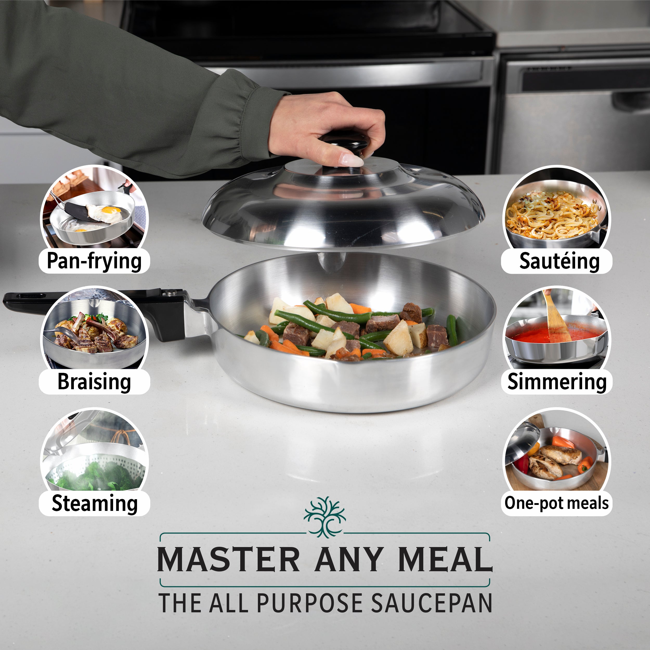 MAGNAWARE 10 Inch Sauté Pan with Lid