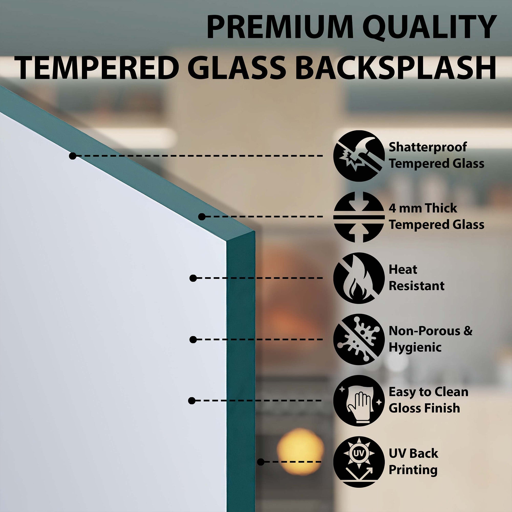 Wild Bloom – Tempered Glass Backsplash for Kitchen Stove | Wildflower Field Splashback