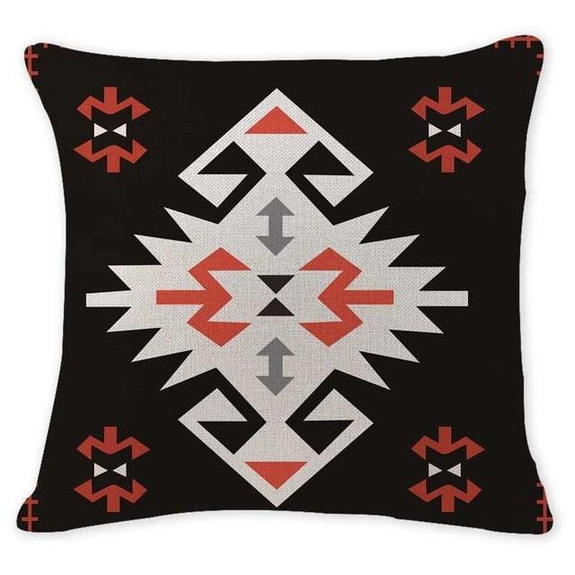 Geometric Throw Pillow Cover Cotton/Linen Brown Cushion Covers Decorative Comfortable Pillow Case For Home Decor Modern Square Cotton Linen Cushion Covers for Sofa Couch and Outdoor Décor 45x45cm