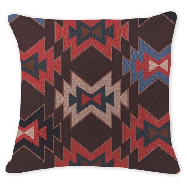 Geometric Throw Pillow Cover Cotton/Linen Brown Cushion Covers Decorative Comfortable Pillow Case For Home Decor Modern Square Cotton Linen Cushion Covers for Sofa Couch and Outdoor Décor 45x45cm