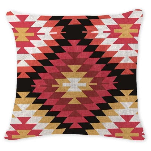 Geometric Throw Pillow Cover Cotton/Linen Brown Cushion Covers Decorative Comfortable Pillow Case For Home Decor Modern Square Cotton Linen Cushion Covers for Sofa Couch and Outdoor Décor 45x45cm