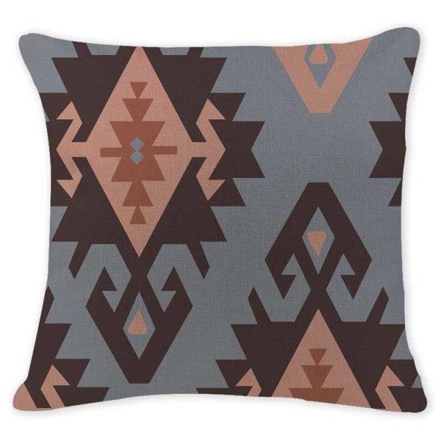 Geometric Throw Pillow Cover Cotton/Linen Brown Cushion Covers Decorative Comfortable Pillow Case For Home Decor Modern Square Cotton Linen Cushion Covers for Sofa Couch and Outdoor Décor 45x45cm