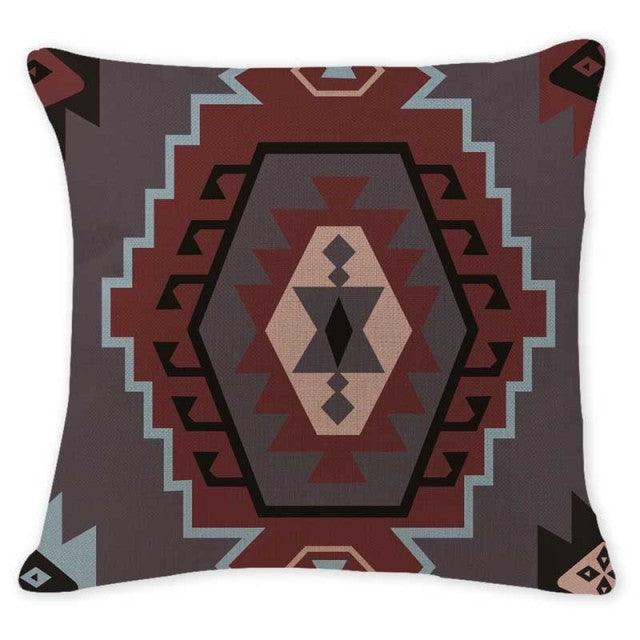 Geometric Throw Pillow Cover Cotton/Linen Brown Cushion Covers Decorative Comfortable Pillow Case For Home Decor Modern Square Cotton Linen Cushion Covers for Sofa Couch and Outdoor Décor 45x45cm