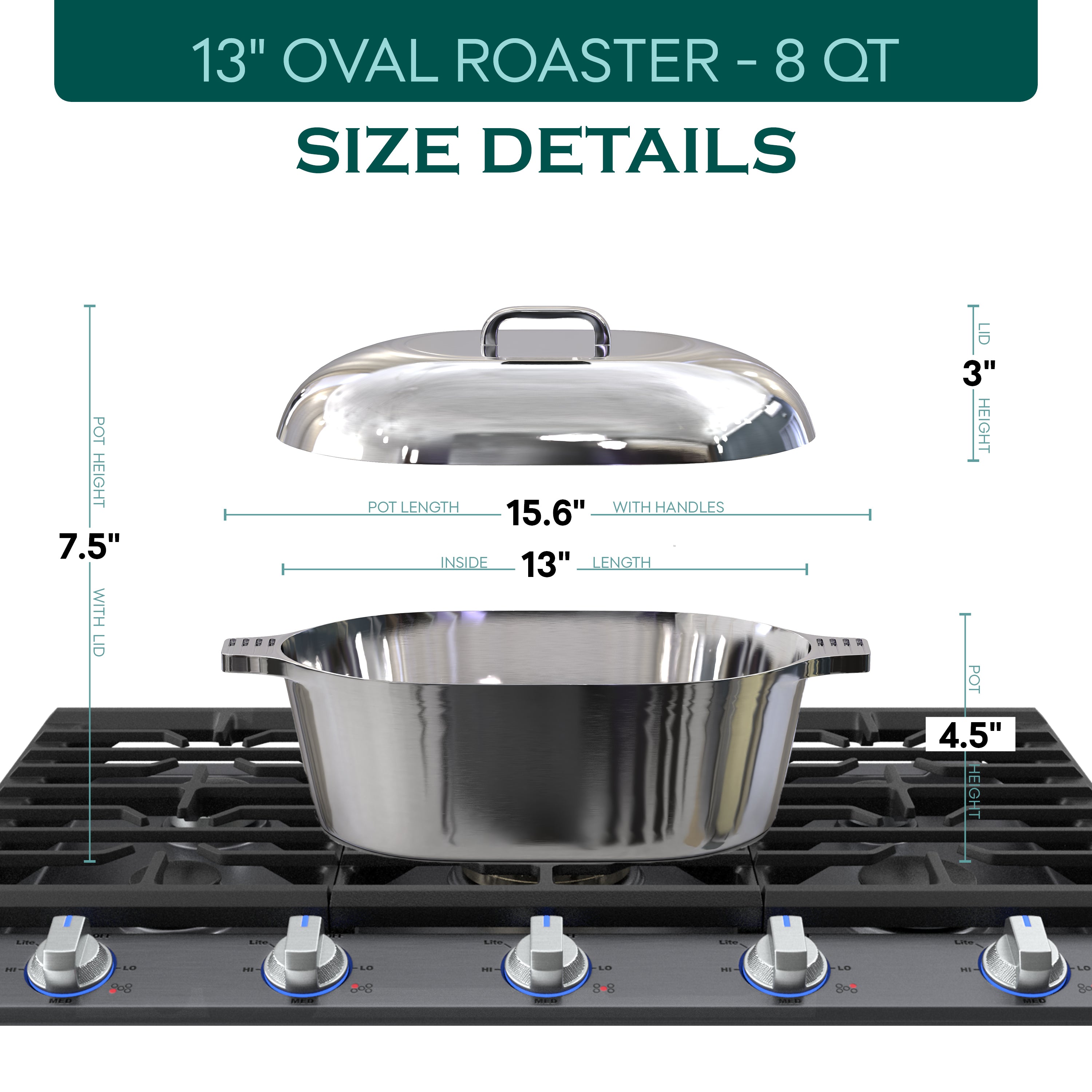 MAGNAWARE Oval Dutch Oven 8QT