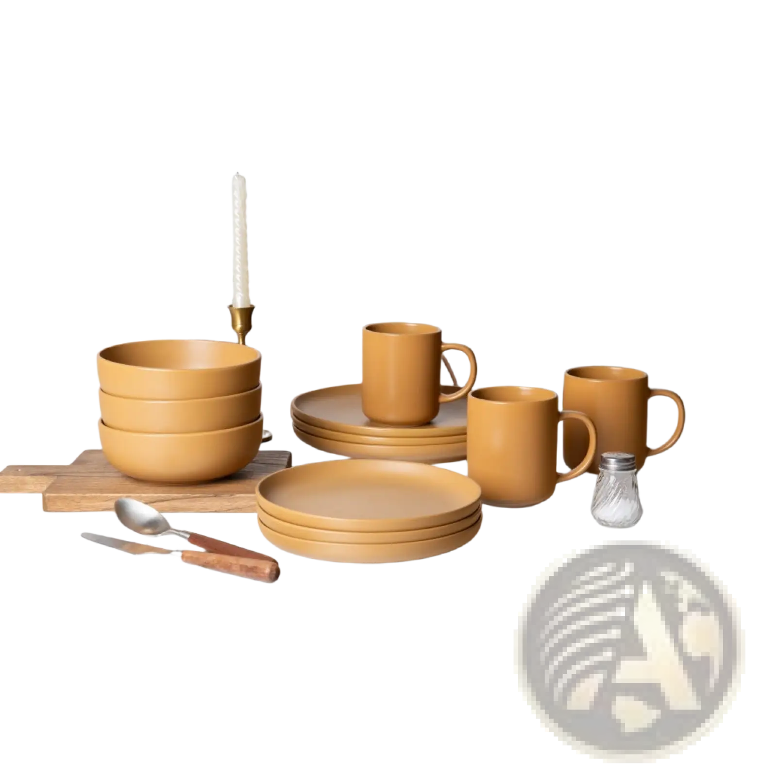 12-Piece Stoneware Dinnerware Sets With Mugs  Microwave & Dishwasher Safe Non-Toxic Dinner Plates Bowls Set  Stackable Matte Glaze Kitchenware For 3