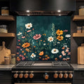 Wild Bloom – Tempered Glass Backsplash for Kitchen Stove | Wildflower Field Splashback